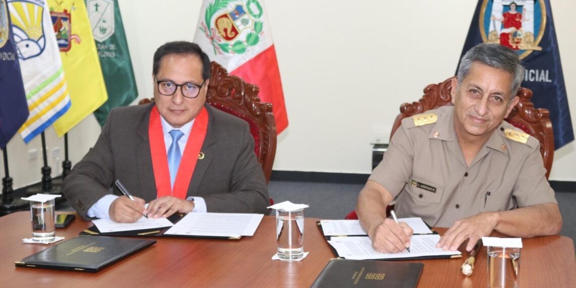 La Escuela Superior de Guerra del Ejército – Escuela de Postgrado logró firmar un convenio con la Corte Superior de Justicia de Lima Sur – Escuela Judicial.
