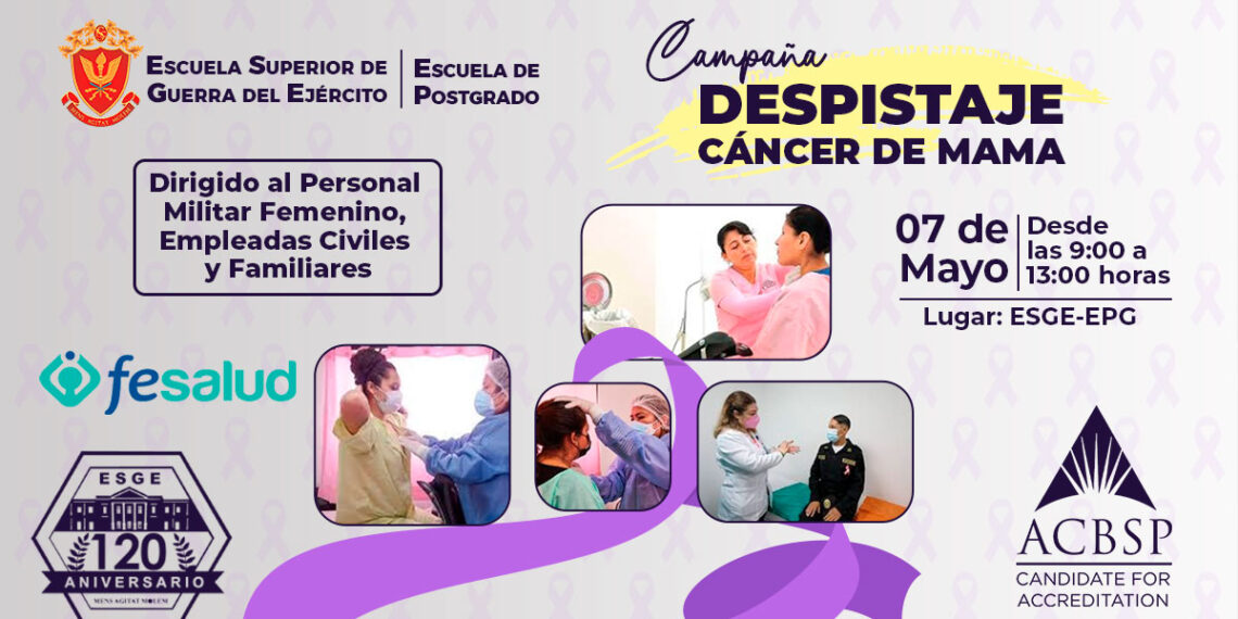 Campaña de despistaje de cáncer de mama en la Escuela Superior de Guerra del Ejército – EPG