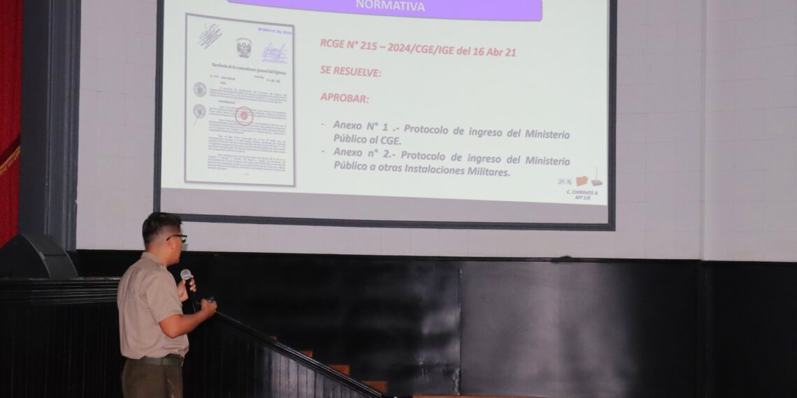 Charla sobre protocolo de visitas en las instalaciones militares que fortalece colaboración entre el Ministerio Público y el Ejército