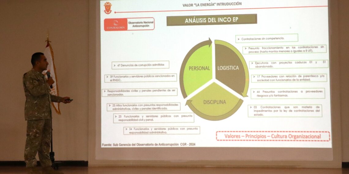 Campaña de valores en la ESGE-EPG promueve reflexión sobre la energía como principio militar
