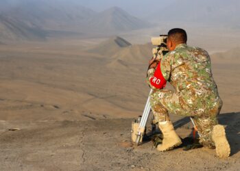 Autoridades del COEDE y de la ESGE-EPG verificaron ejercicio de tiro de Artillería y Estada de Vivac en la Región Cruz de Hueso