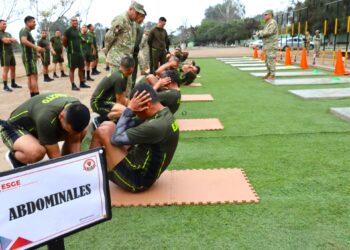 ESGE-EPG rindió la primera parte del test de capacidad física como parte de la verificación anual de la Inspectoría del (COEDE)