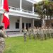 Acto cívico de izamiento patriotico con el servicio militar voluntario de la ESGE-EPG
